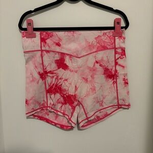 Balance Athletica Pink and White Tie-Dye Athletic Shorts